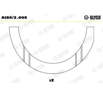 Distanční kotouč, kliková hřídel GLYCO A180/2 .005