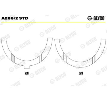 Distanční kotouč, kliková hřídel GLYCO A206/2 STD