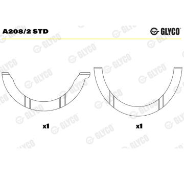 Distanční kotouč, kliková hřídel GLYCO A208/2 STD