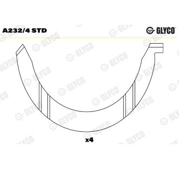 Distanční kotouč, kliková hřídel GLYCO A232/4 STD