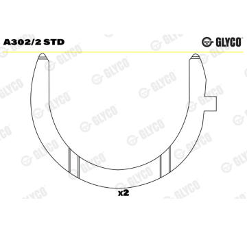 Distanční kotouč, kliková hřídel GLYCO A302/2 STD