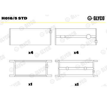 Lożisko kľukového hriadeľa GLYCO H016/5 STD