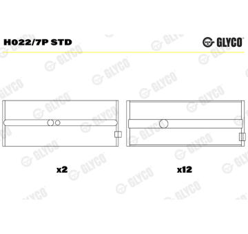 Loziska klikove hridele GLYCO H022/7P STD