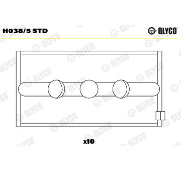 Loziska klikove hridele GLYCO H038/5 STD
