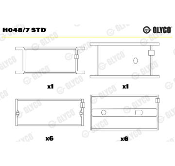 Loziska klikove hridele GLYCO H048/7 STD