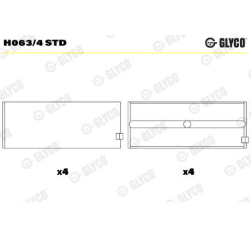 Loziska klikove hridele GLYCO H063/4 STD