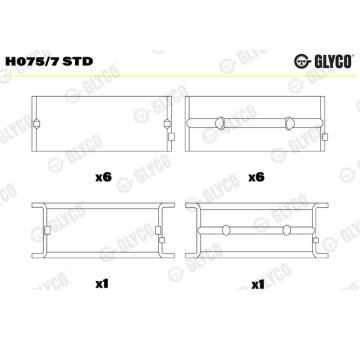 Lożisko kľukového hriadeľa GLYCO H075/7 STD