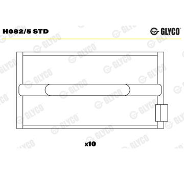 Loziska klikove hridele GLYCO H082/5 STD