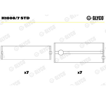 Loziska klikove hridele GLYCO H1008/7 STD