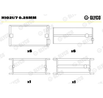 Loziska klikove hridele GLYCO H1021/7 0.25mm