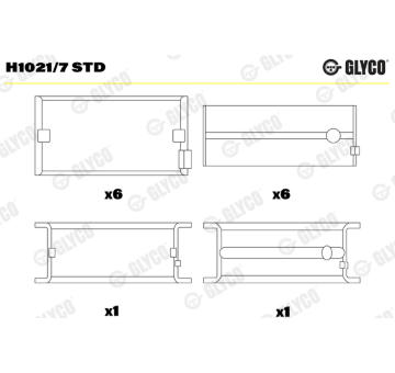 Loziska klikove hridele GLYCO H1021/7 STD