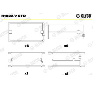 Lożisko kľukového hriadeľa GLYCO H1022/7 STD