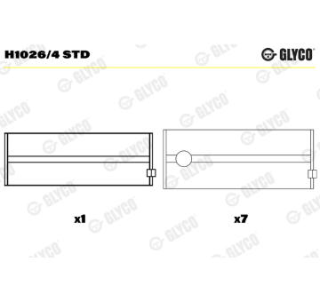 Loziska klikove hridele GLYCO H1026/4 STD