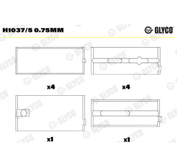 Loziska klikove hridele GLYCO H1037/5 0.75mm