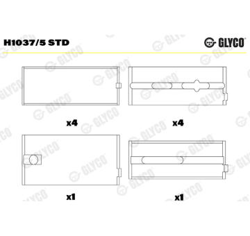 Loziska klikove hridele GLYCO H1037/5 STD