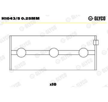 Loziska klikove hridele GLYCO H1043/5 0.25mm