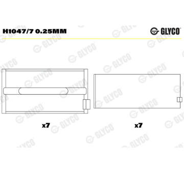 Loziska klikove hridele GLYCO H1047/7 0.25mm