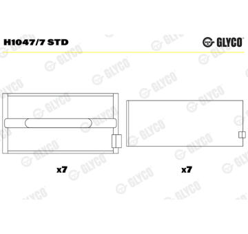 Loziska klikove hridele GLYCO H1047/7 STD