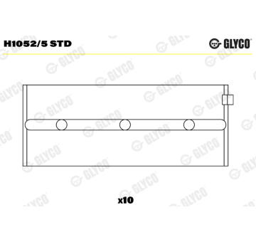 Loziska klikove hridele GLYCO H1052/5 STD