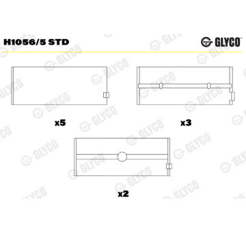 Loziska klikove hridele GLYCO H1056/5 STD