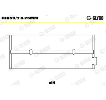 Loziska klikove hridele GLYCO H1059/7 0.75mm