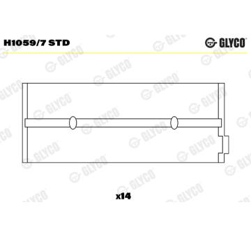 Loziska klikove hridele GLYCO H1059/7 STD