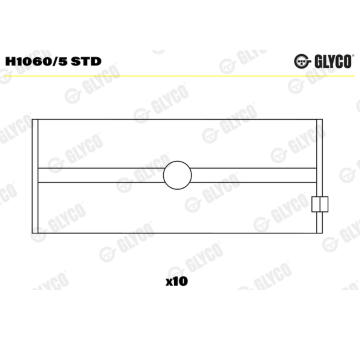 Loziska klikove hridele GLYCO H1060/5 STD