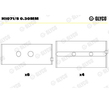 Loziska klikove hridele GLYCO H1071/5 0.30mm