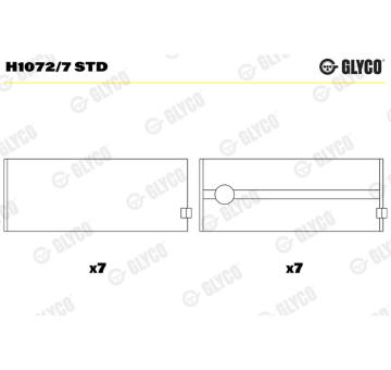 Loziska klikove hridele GLYCO H1072/7 STD