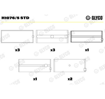 Loziska klikove hridele GLYCO H1076/5 STD