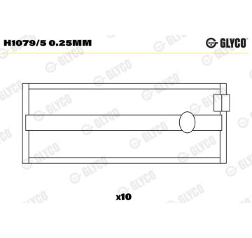 Loziska klikove hridele GLYCO H1079/5 0.25mm