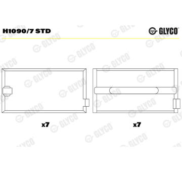 Loziska klikove hridele GLYCO H1090/7 STD