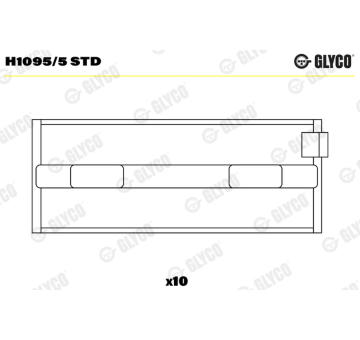 Loziska klikove hridele GLYCO H1095/5 STD