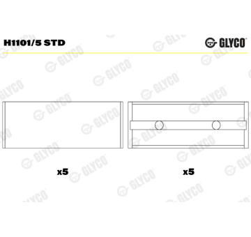 Lożisko kľukového hriadeľa GLYCO H1101/5 STD