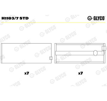 Loziska klikove hridele GLYCO H1103/7 STD