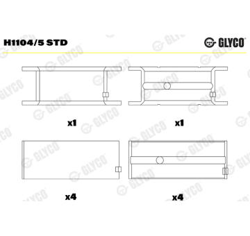 Loziska klikove hridele GLYCO H1104/5 STD