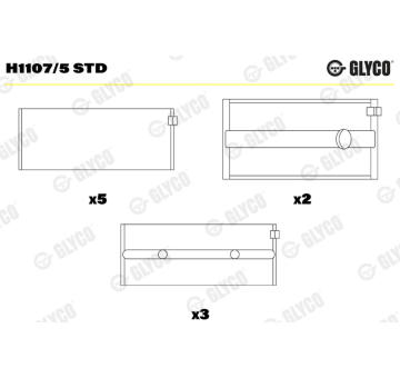 Loziska klikove hridele GLYCO H1107/5 STD