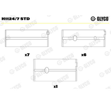 Loziska klikove hridele GLYCO H1124/7 STD