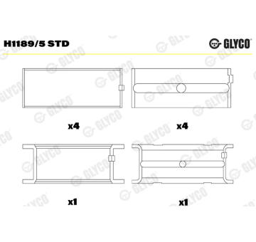 Lożisko kľukového hriadeľa GLYCO H1189/5 STD