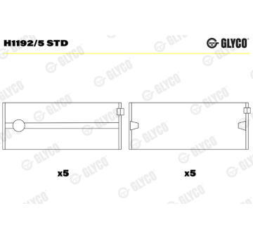 Loziska klikove hridele GLYCO H1192/5 STD