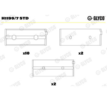 Lożisko kľukového hriadeľa GLYCO H1199/7 STD