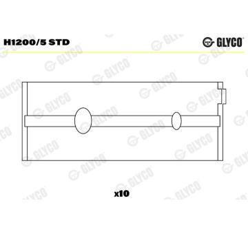 Hlavní ložiska klikového hřídele GLYCO H1200/5 STD