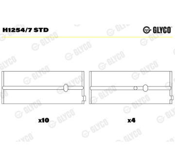 Loziska klikove hridele GLYCO H1254/7 STD