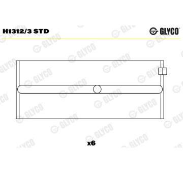 Loziska klikove hridele GLYCO H1312/3 STD