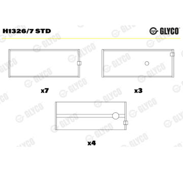 Loziska klikove hridele GLYCO H1326/7 STD