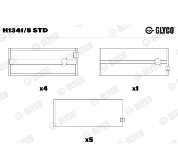 Lożisko kľukového hriadeľa GLYCO H1341/5 STD