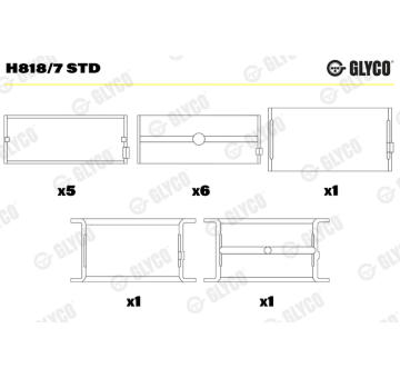 Lożisko kľukového hriadeľa GLYCO H818/7 STD