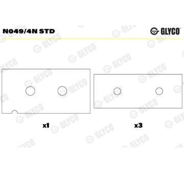 Lozisko vackoveho hridele GLYCO N049/4N STD