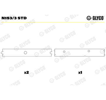 Lozisko vackoveho hridele GLYCO N153/3 STD