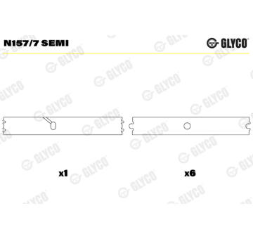 Lozisko vackoveho hridele GLYCO N157/7 SEMI